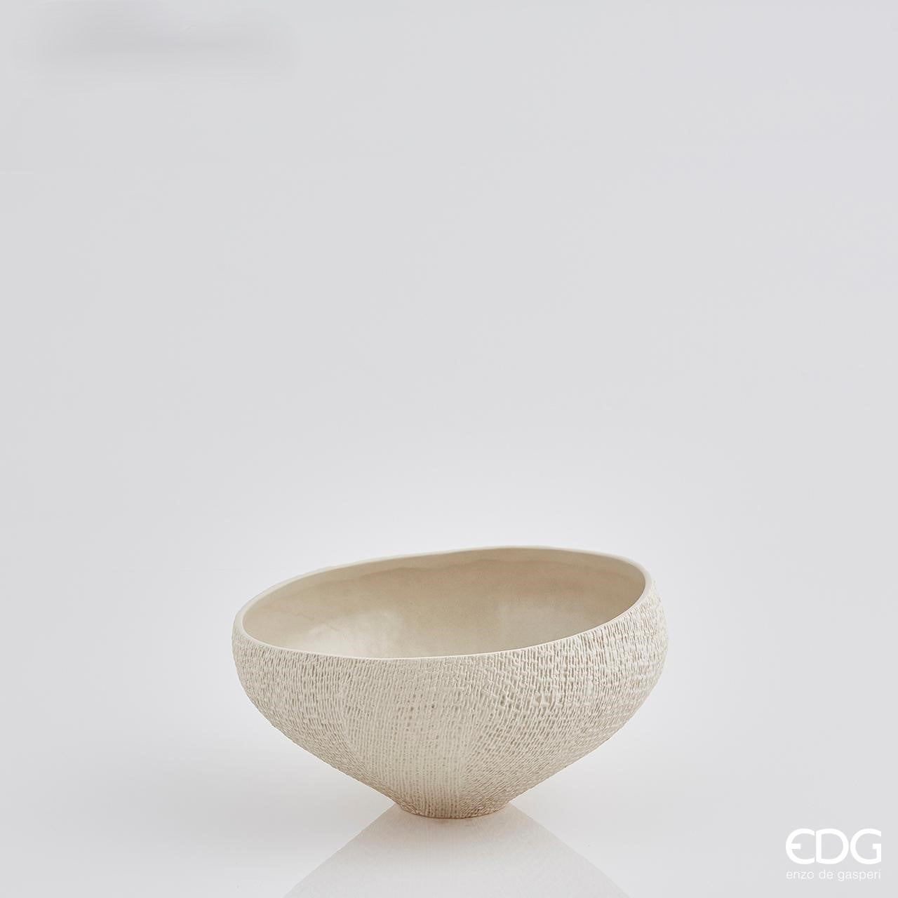 Ciotola in ceramica trama tessuto d. 30 cm. EDG Enzo De Gasperi