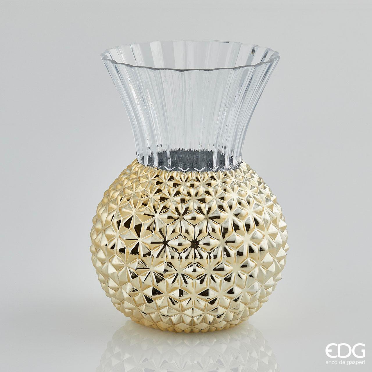 Vaso in Vetro Dorato Bombato Waterproof EDG Enzo De Gasperi