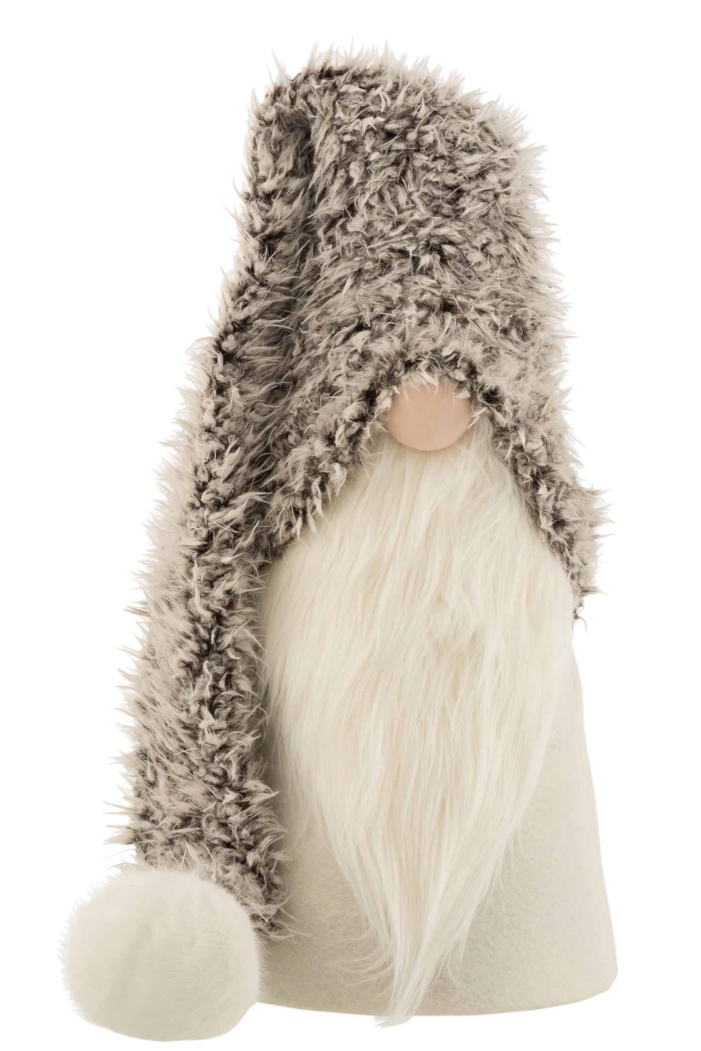 Babbo Natale Invernale in Tessuto con Cappello in Lana D. 28,5 H. 57 cm J-Line by Jolipa
