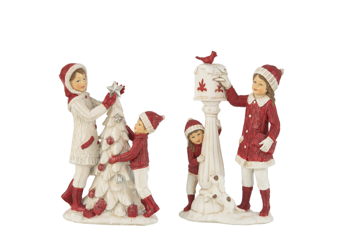 Decoro Natalizio Ragazzi in Resina H. 21 cm J-Line by Jolipa