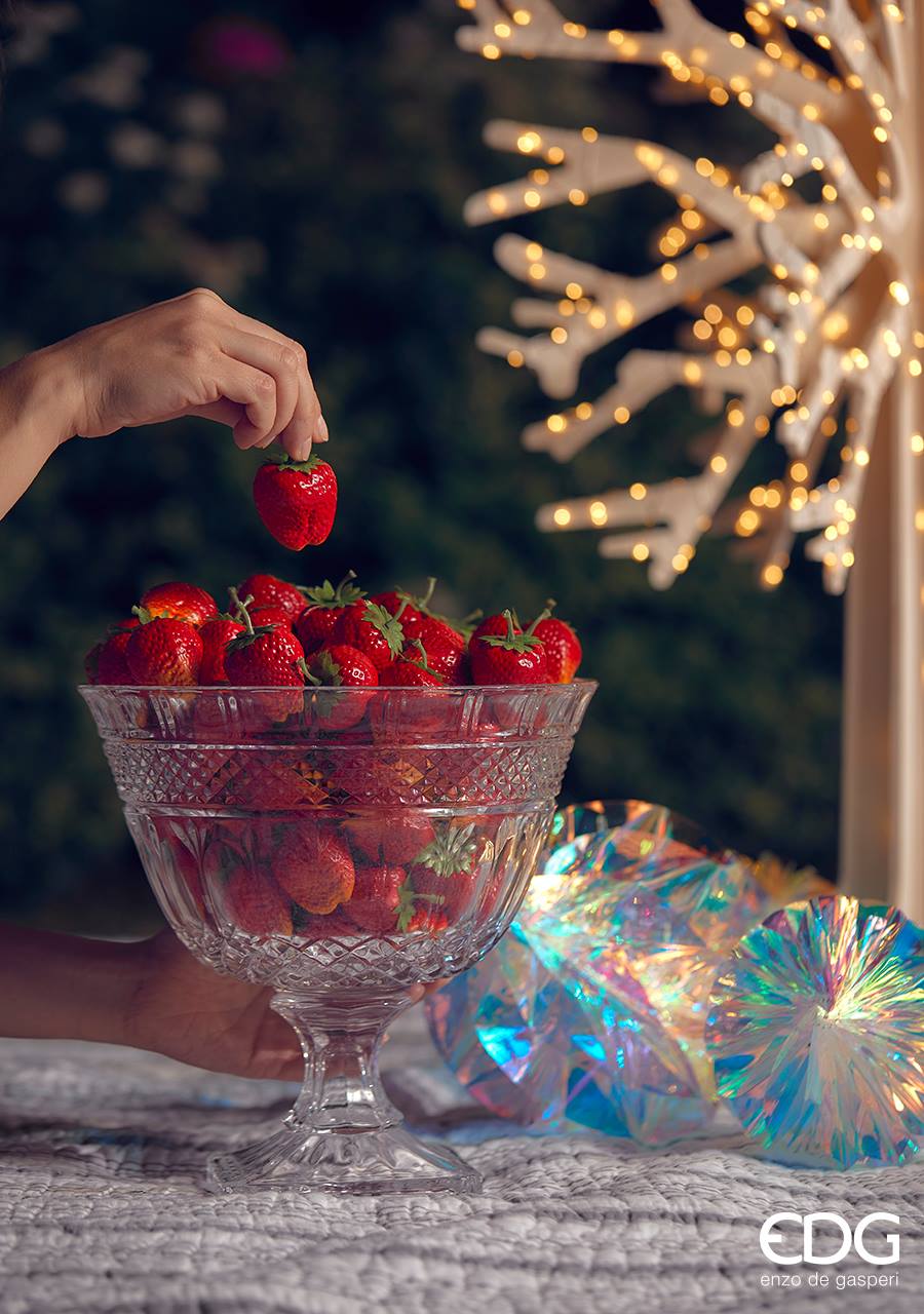 Coppa in vetro con piede quadrato EDG - Enzo De Gasperi