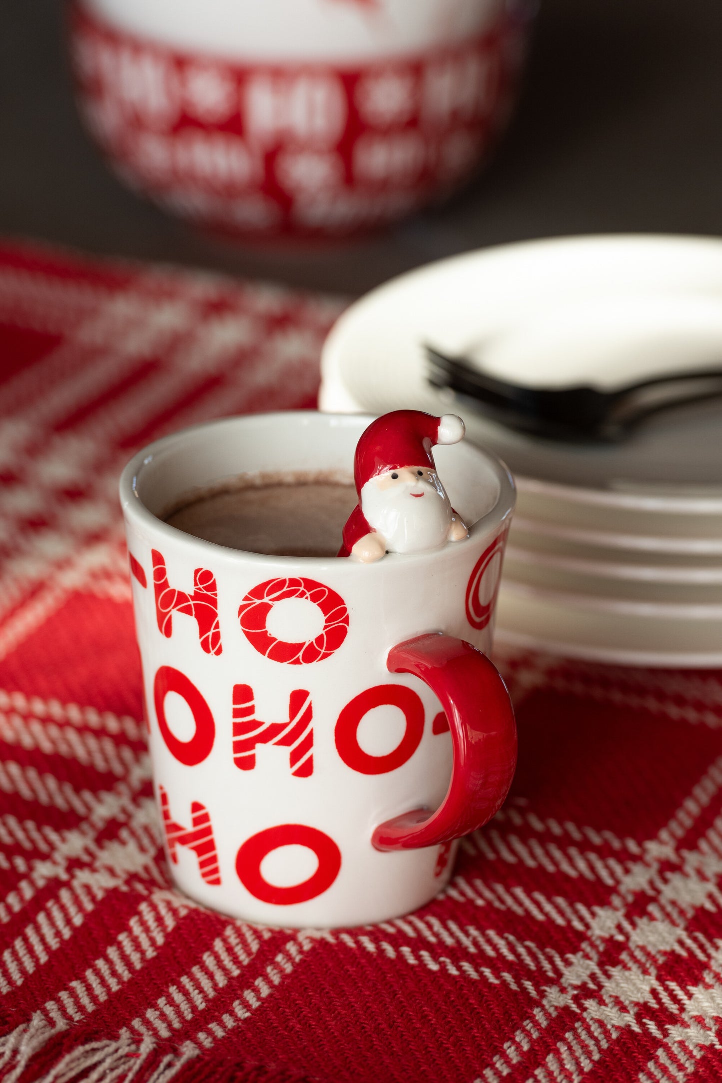 Mug Ho Ho Ho Babbo Natale in Ceramica H. 14 cm J-Line by Jolipa