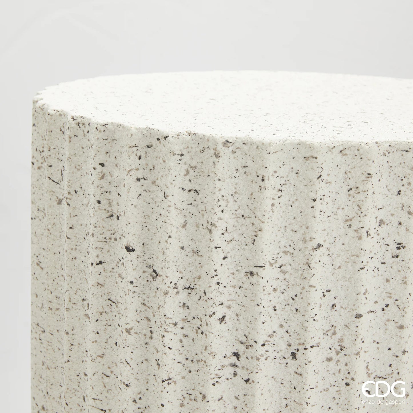 Alzata Decorativa Classic in Resinpietra Bianca H. 51 D. 40 cm EDG Enzo De Gasperi