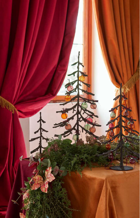 Decoro Abete in Metallo Dark Brown 3 Misure EDG Enzo De Gasperi