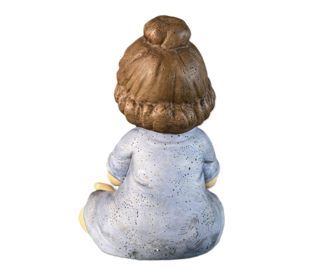 Figurina Bimba che Legge Nina e Marco in Porcellana L. 12,5 H. 18 cm Goebel