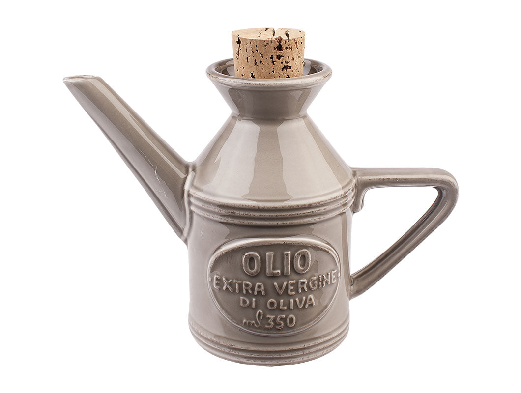 Ampollina Olio in Ceramica Tortora Fatta a Mano Virginia Casa Linea Osteria