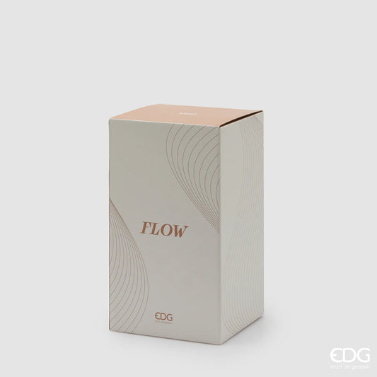 Vaso Flow Sinuoso in Vetro Tortora H. 30,5 D. 19,5 cm EDG Enzo De Gasperi