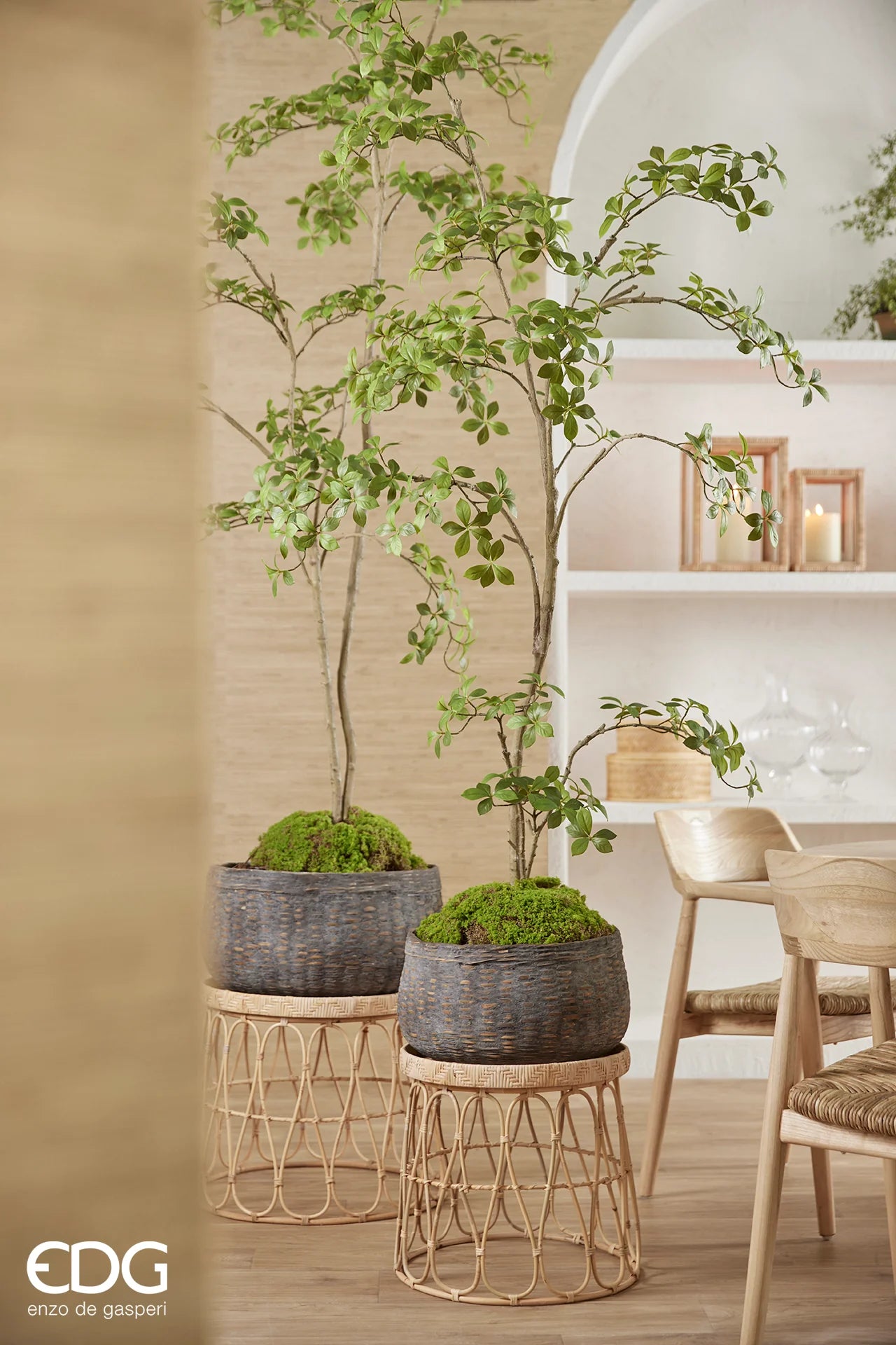 Tavolino Deco in Rattan EDG Enzo De Gasperi