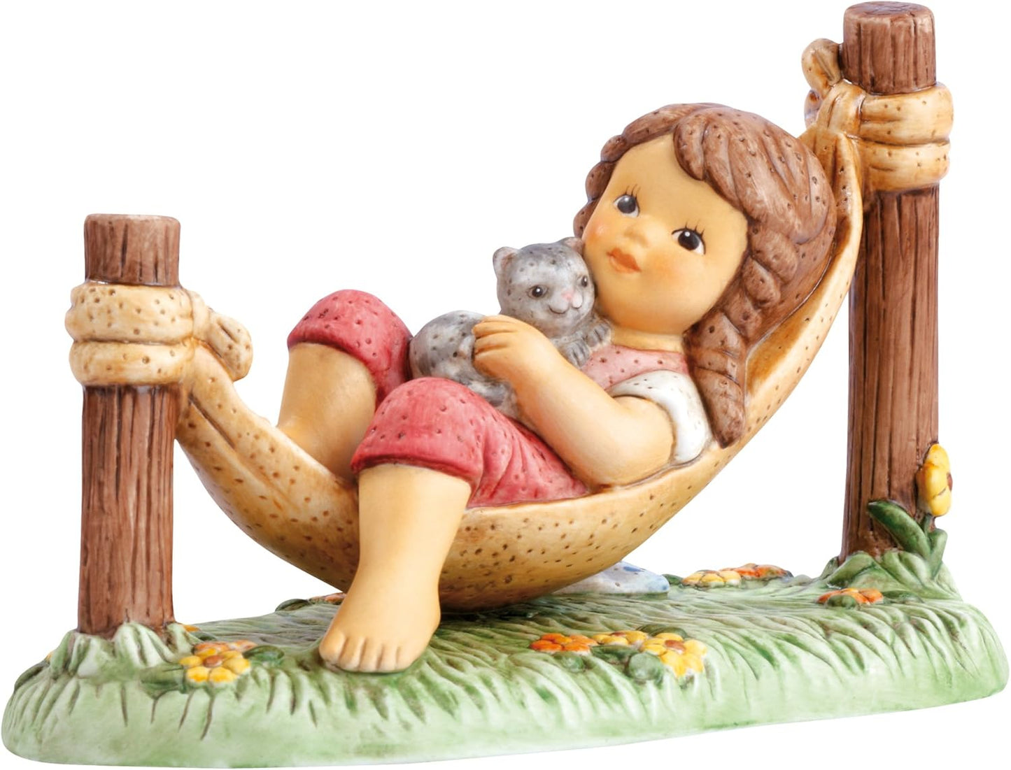 Figurina Pausa Coccola con Mia Nina e Marco in Porcellana L. 14 H. 8 cm Goebel