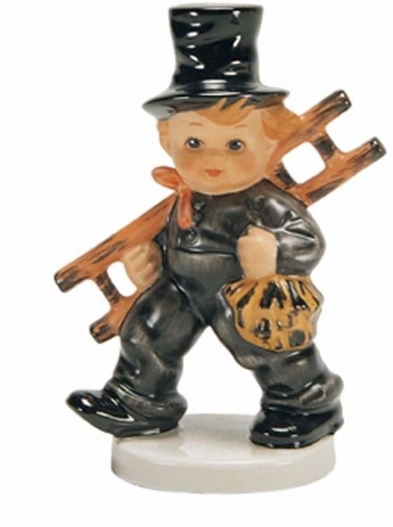 Figurina Spazzacamino Portafortuna in Porcellana Goebel