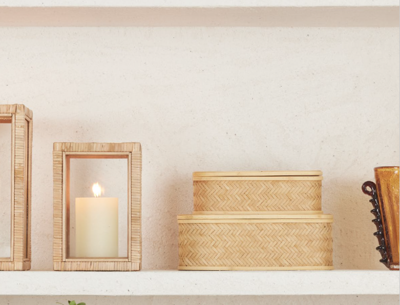 Scatola Decorativa Rettangolare in Rattan EDG Enzo De Gasperi