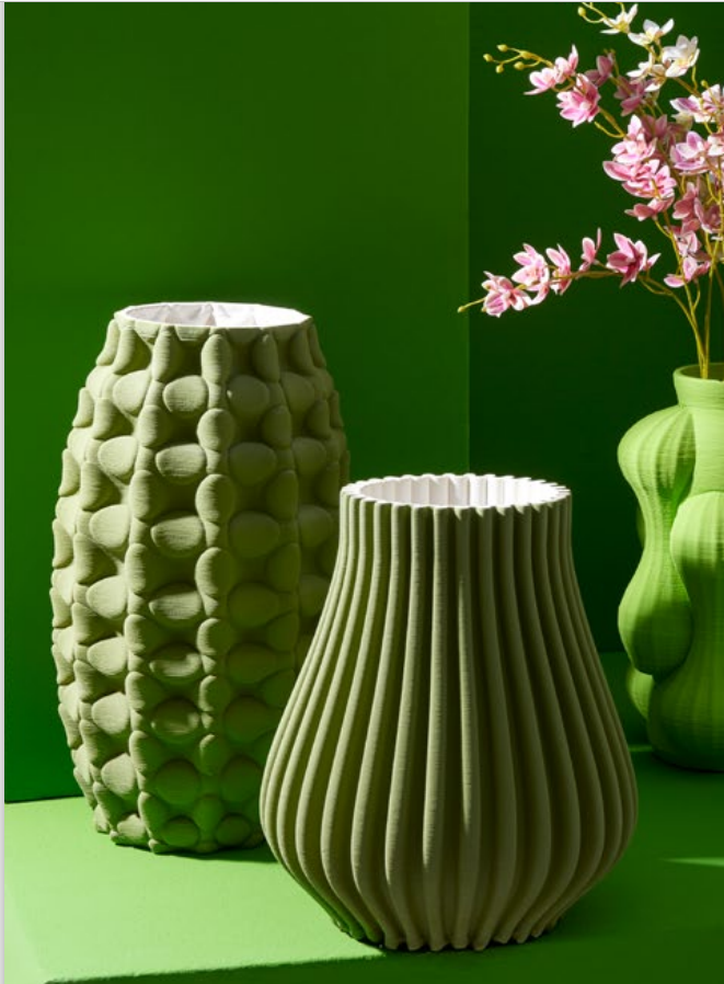 Vaso 3D Goccia in Porcellana Verde Ecosostenibile EDG Enzo De Gasperi