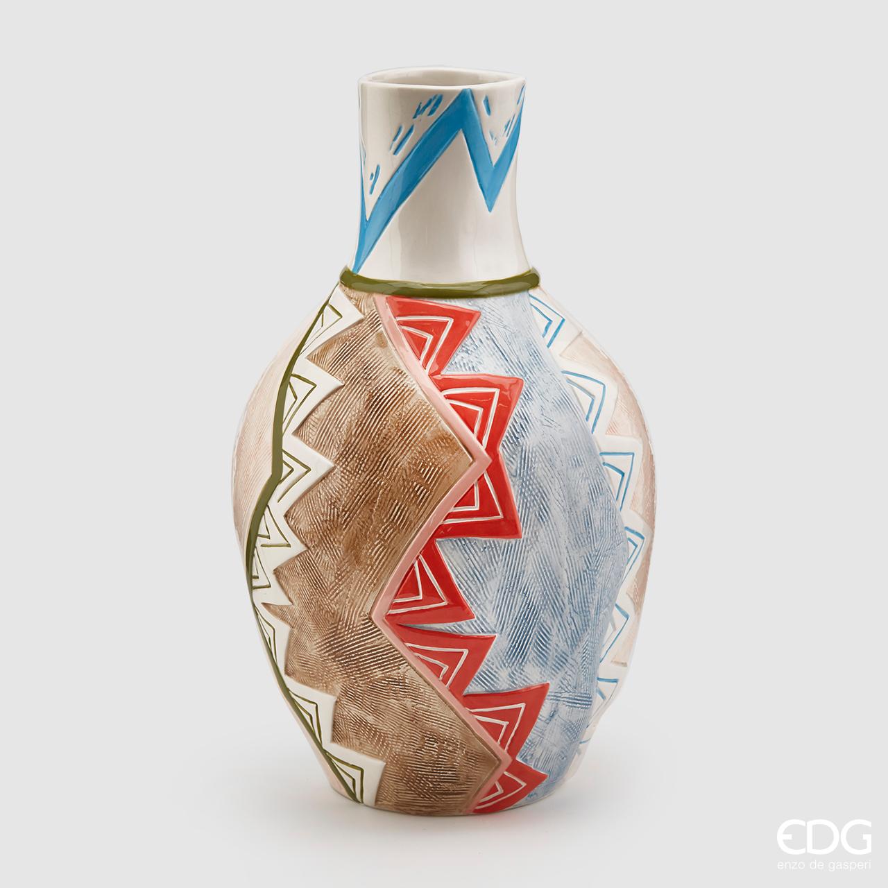 Vaso Perù Grande in Ceramica Decorata EDG Enzo De Gasperi