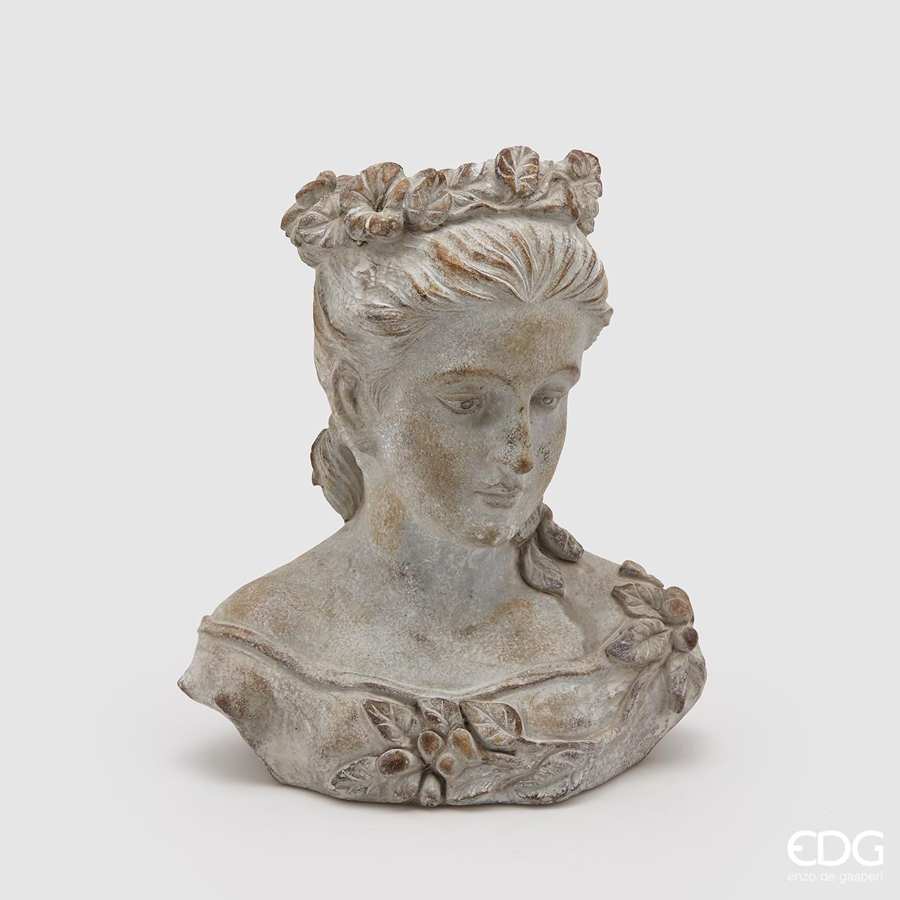 Vaso testa donna in cemento EDG - Enzo De Gasperi