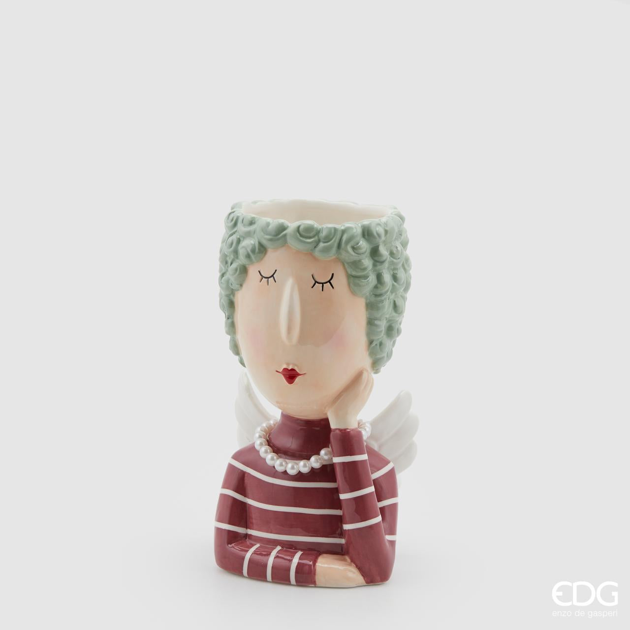 Vaso angelo in ceramica EDG - Enzo De Gasperi