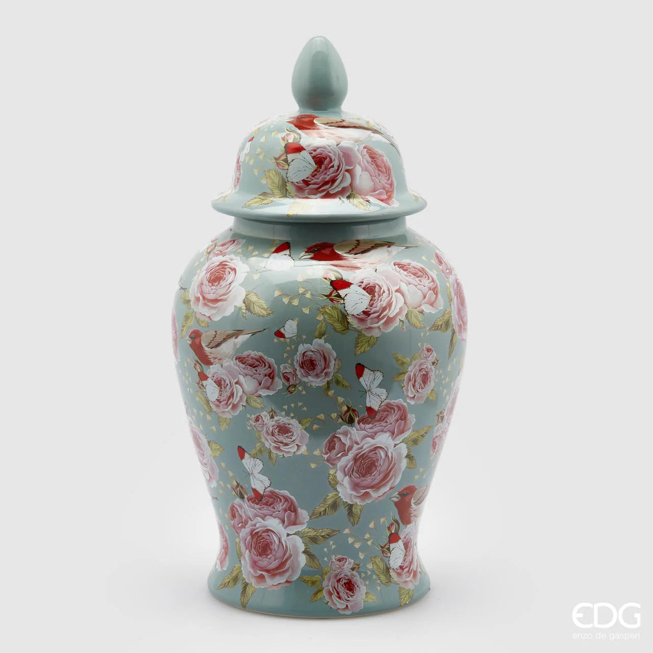 Vaso Ching Rose Potiche in Ceramica EDG Enzo De Gasperi