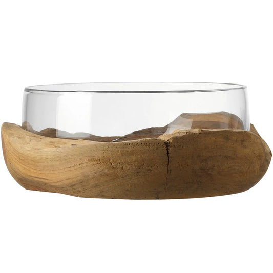 Ciotola Terra con base in teak Leonardo