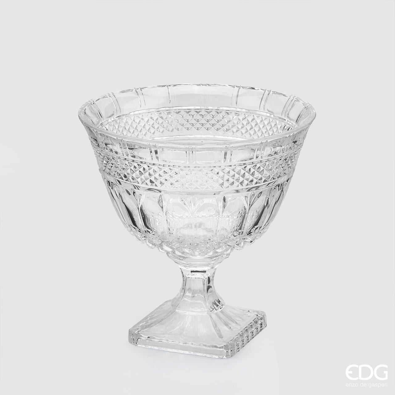 Coppa in vetro con piede quadrato EDG - Enzo De Gasperi