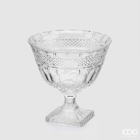 Coppa in vetro con piede quadrato EDG - Enzo De Gasperi