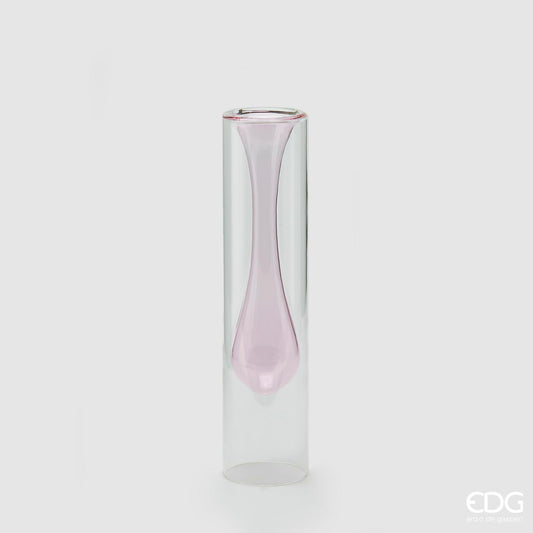 Vaso Goccia rosa H. 30cm EDG - Enzo De Gasperi
