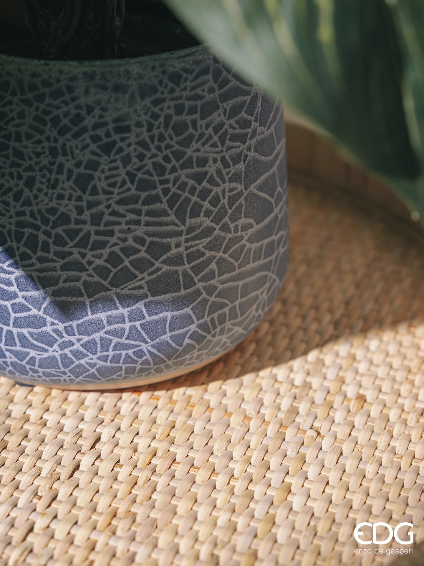 Tavolino Deco in Rattan EDG Enzo De Gasperi