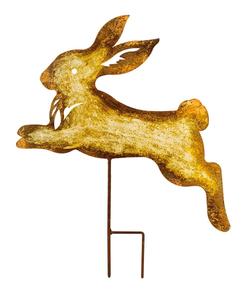 Sagoma Coniglio che salta in metallo H. 19cm Baden