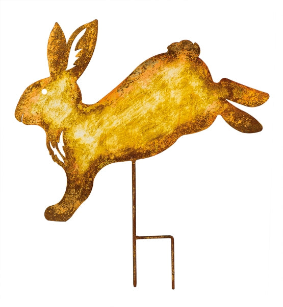 Sagoma Coniglio che salta in metallo H. 19cm Baden