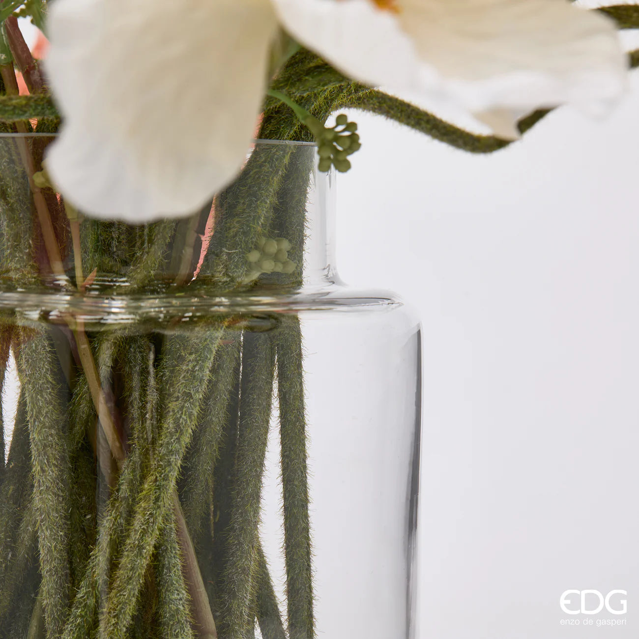 Composizione Papaveri con foglie H. 53cm EDG - Enzo De Gasperi