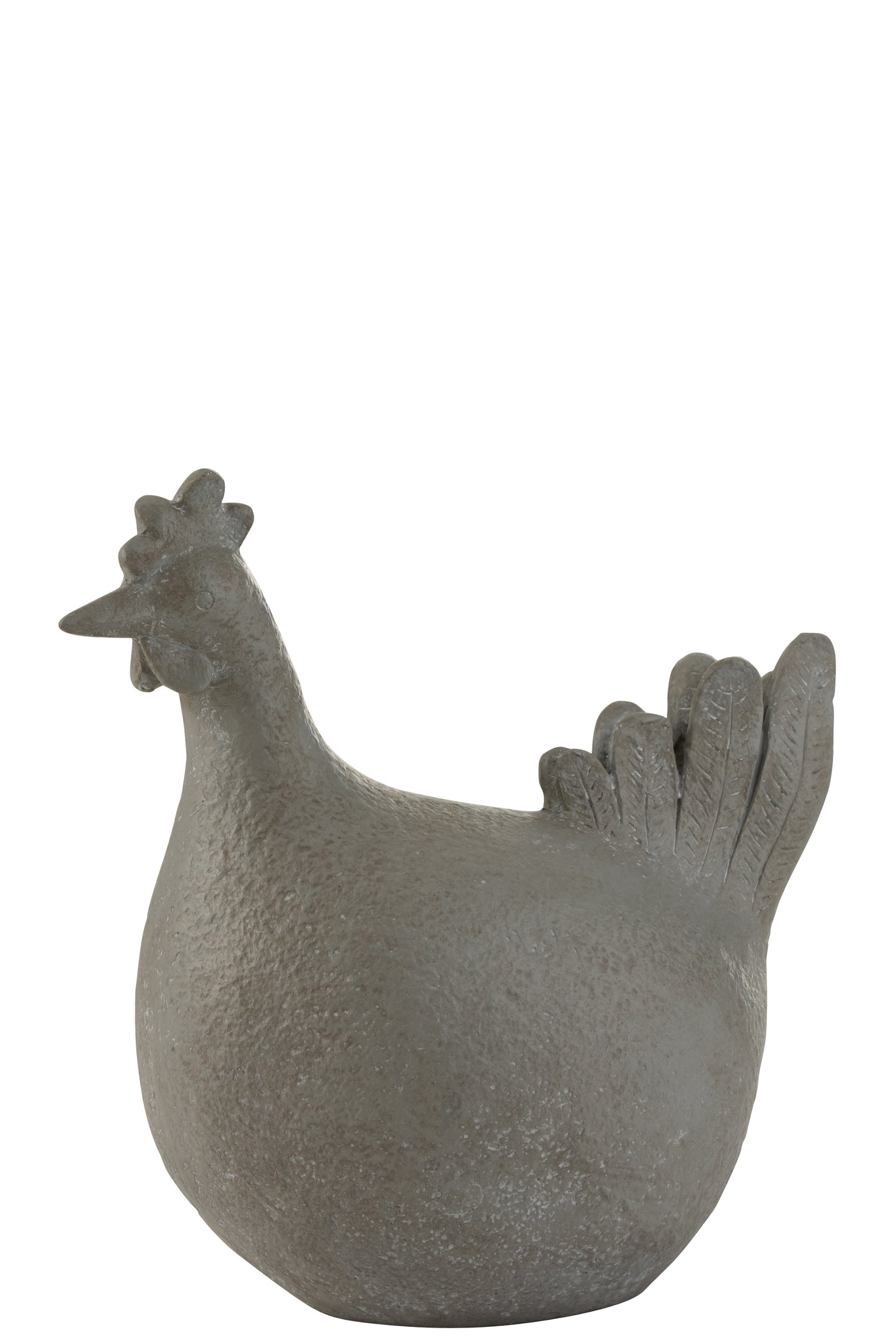 Gallo a testa in su resina grigio J-LINE by JOLIPA
