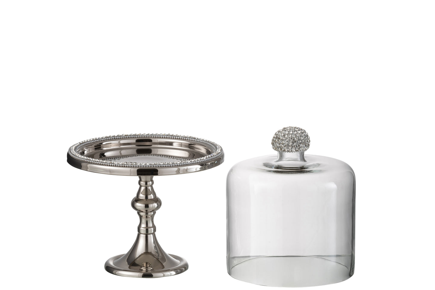 Campana  diamante con piede  h. 28 cm. J-LINE by JOLIPA