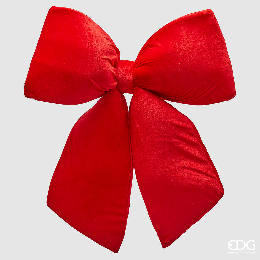 Fiocco Natalizio in Velluto Rosso 63×60 cm EDG Enzo De Gasperi