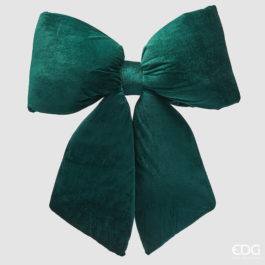 Fiocco Natalizio in Velluto Verde 63×60 cm EDG Enzo De Gasperi