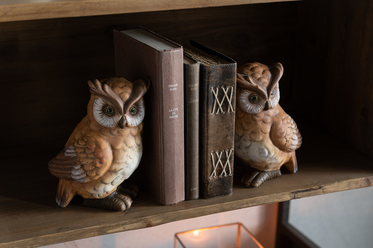 Gufo porcellana marrone J-LINE by JOLIPA