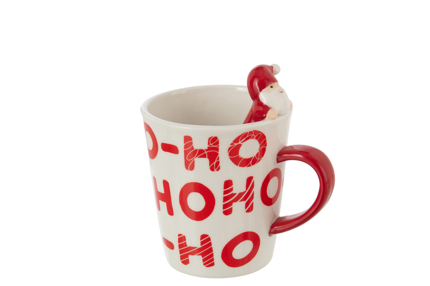 Mug Ho Ho Ho Babbo Natale in Ceramica H. 14 cm J-Line by Jolipa