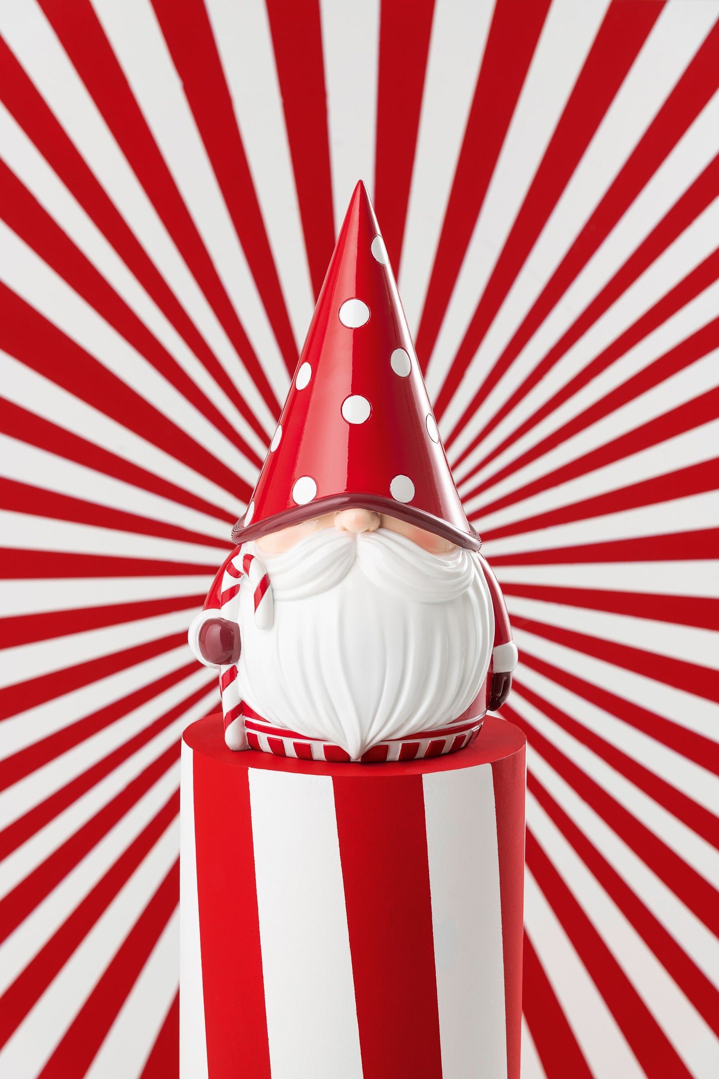 Babbo Natale a Pois in Ceramica 25x21,5 H. 41,5 cm J-Line by Jolipa