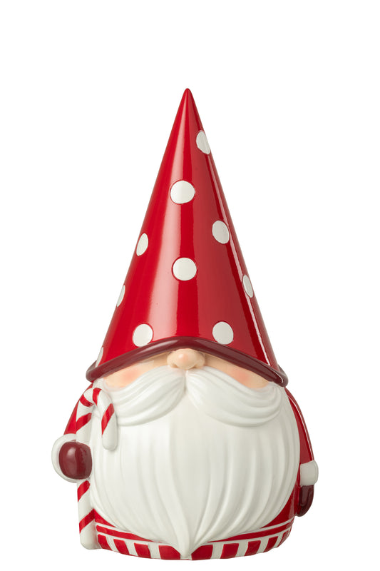 Babbo Natale a pois in ceramica J-LINE by JOLIPA