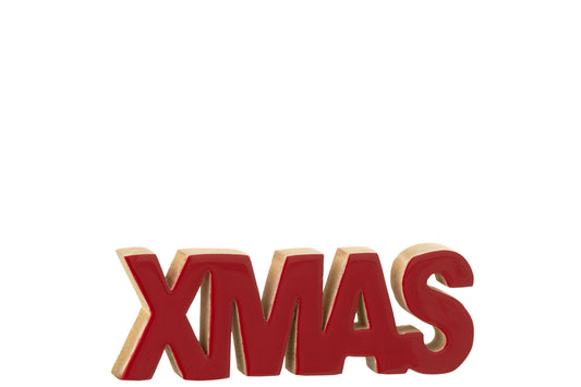 Scritta XMAS in legno J-LINE by JOLIPA