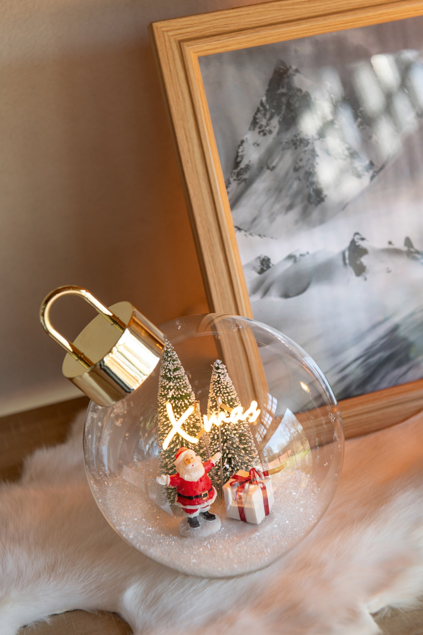 Palla di Natale vetro con led