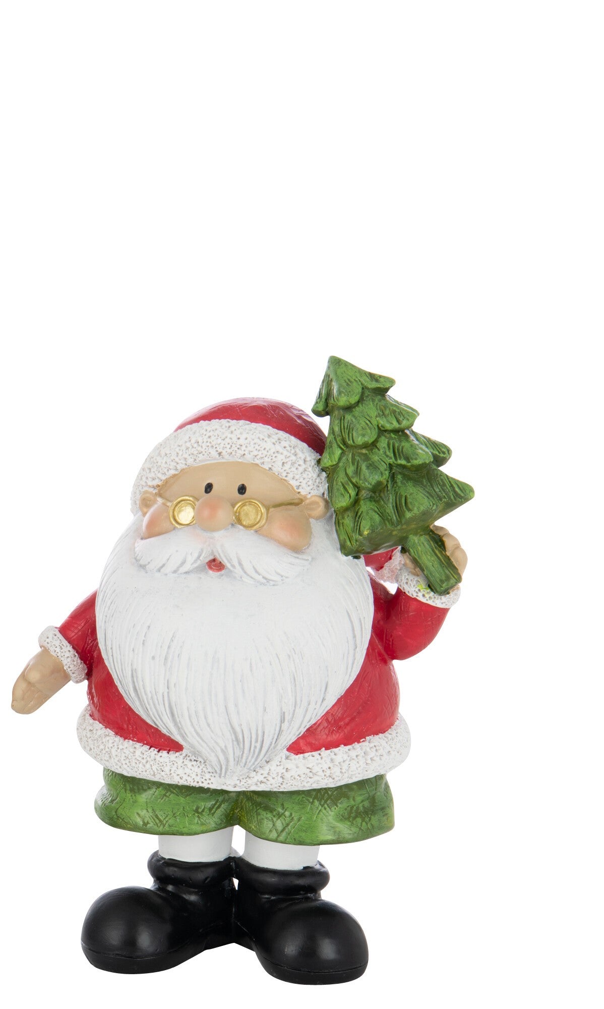 Babbo Natale con Occhiali in Poliresina H. 15,5 cm J-Line by Jolipa