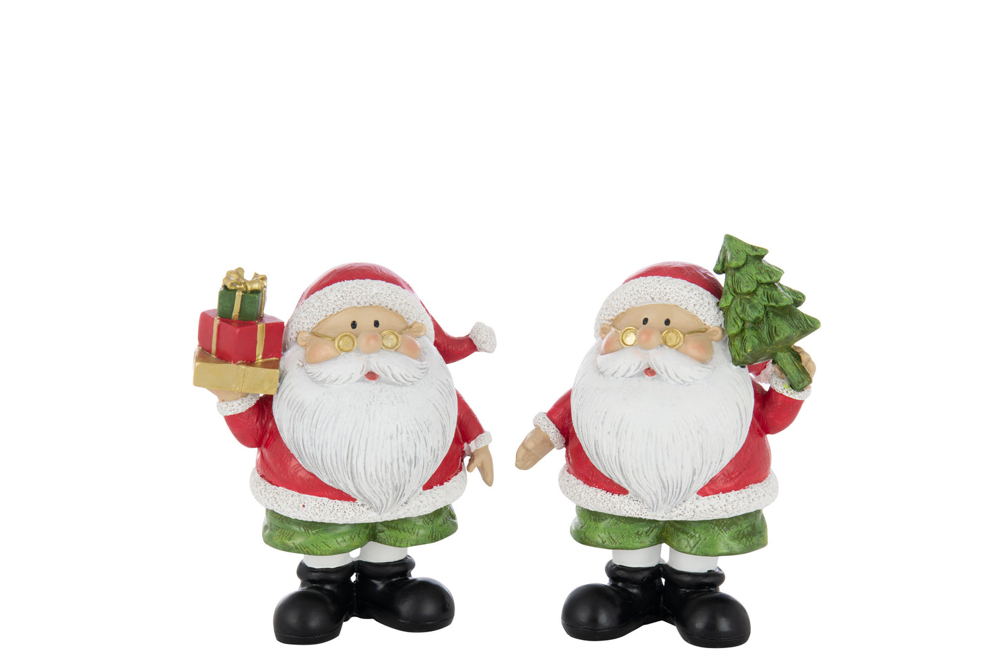 Babbo Natale con Occhiali in Poliresina H. 15,5 cm J-Line by Jolipa