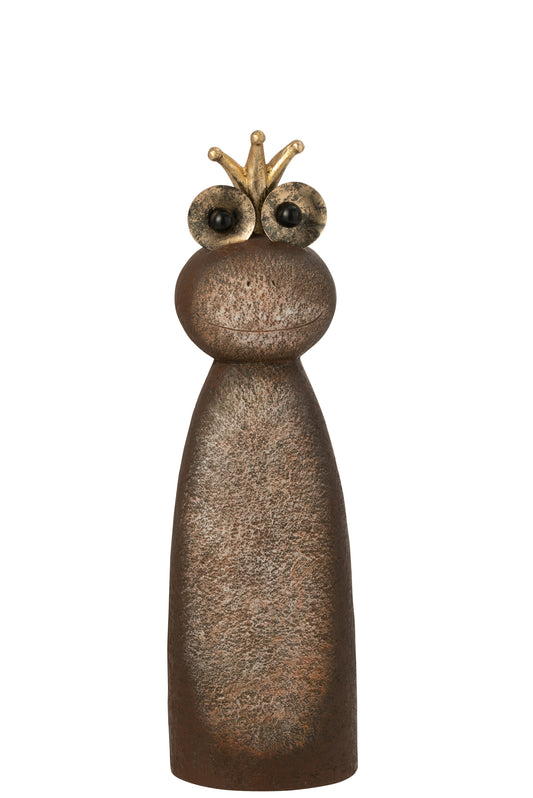 Rana con corona, in magnesio h.  78,5 cm. - J LINE by JOLIPA