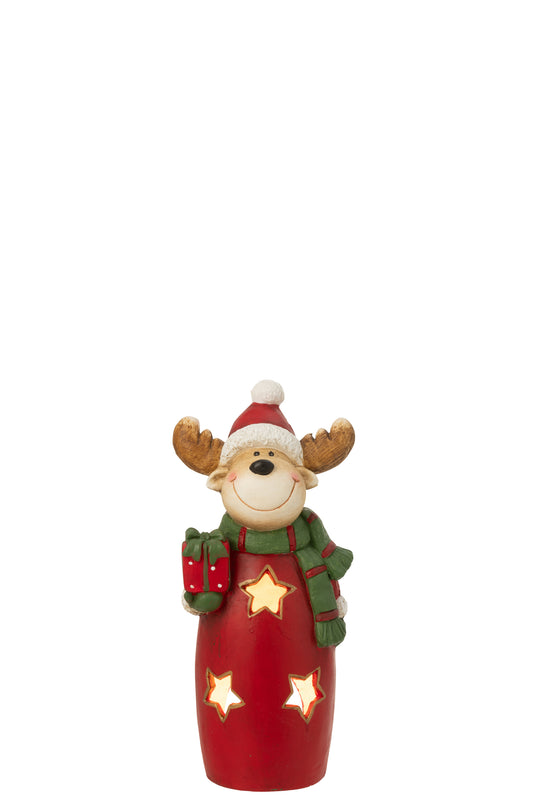 Renna Porta T-Light con sciarpa e cappello JOLIPA