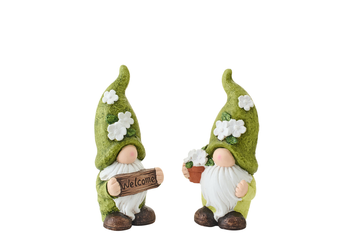 Gnomo in Argilla Verde H. 31,5 cm J-Line by Jolipa