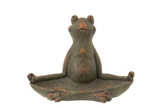 Rana in magnesio finitura anticata h. 49 cm- J LINE by JOLIPA