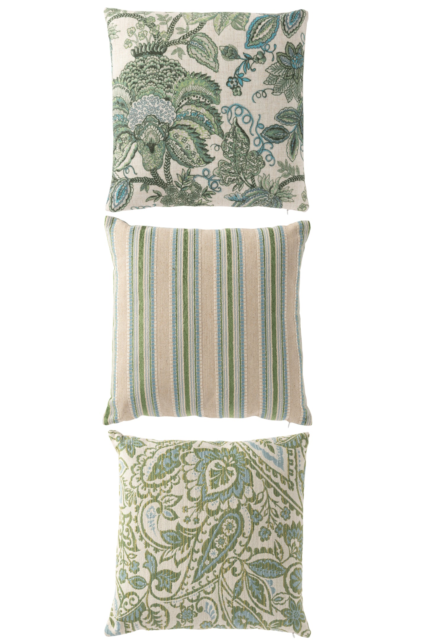 Cuscino 45x45 fantasia verde/blu chiaro - J LINE by JOLIPA