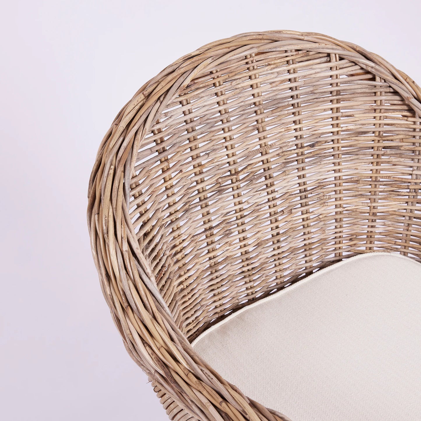 Poltrona in Rattan Naturale con Cuscini Sfoderabili EDG Enzo De Gasperi