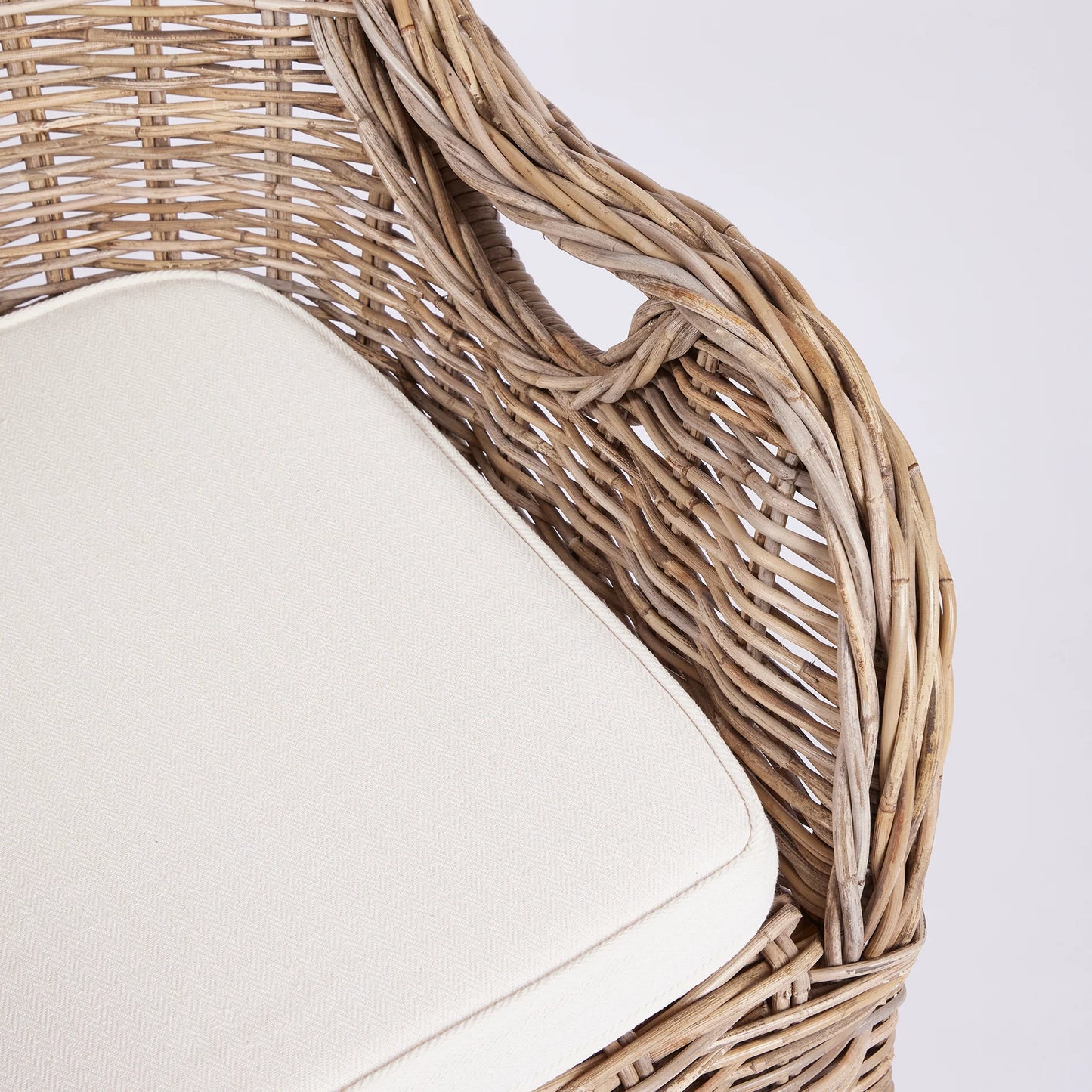 Poltrona in Rattan Naturale con Cuscini Sfoderabili EDG Enzo De Gasperi