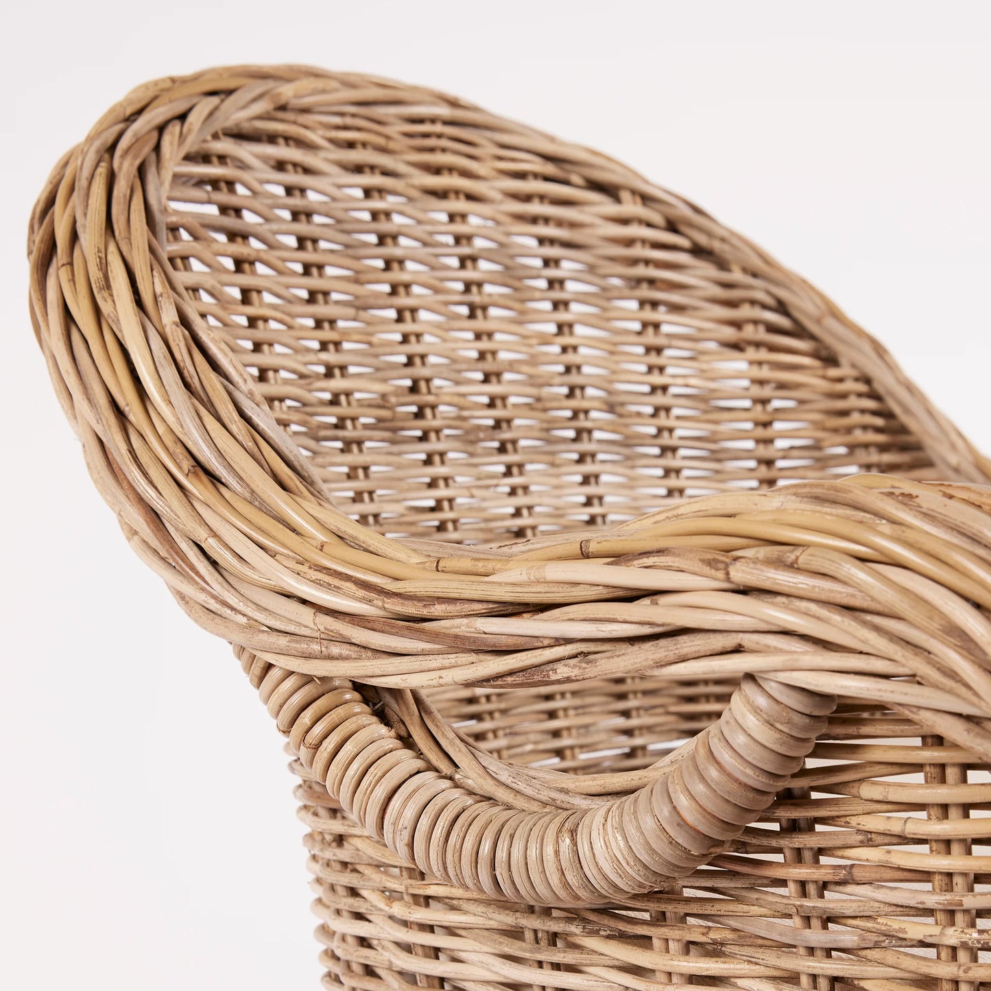 Poltrona in Rattan Naturale con Cuscini Sfoderabili EDG Enzo De Gasperi