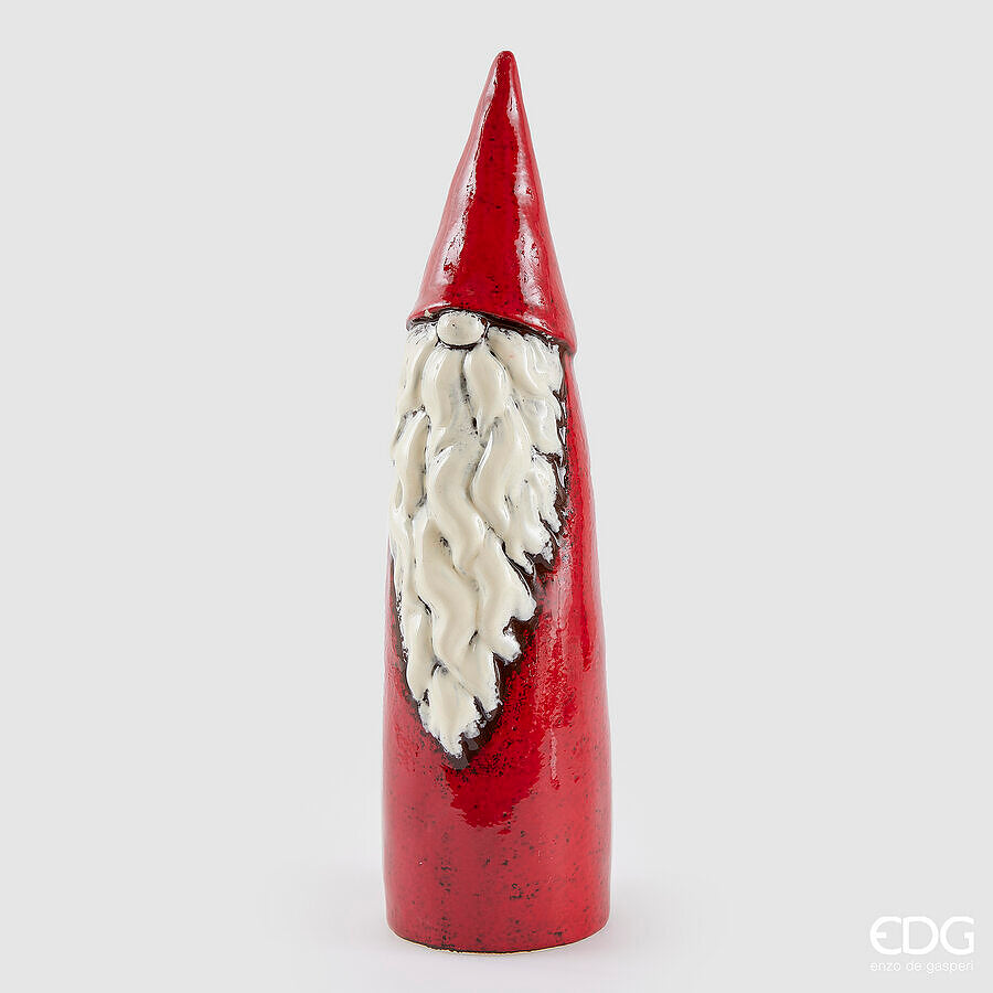 Gnomo Cono in Ceramica Rossa H. 41 cm EDG Enzo De Gasperi