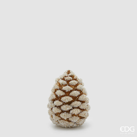 Decoro pigna white gold poliresina EDG - Enzo De Gasperi